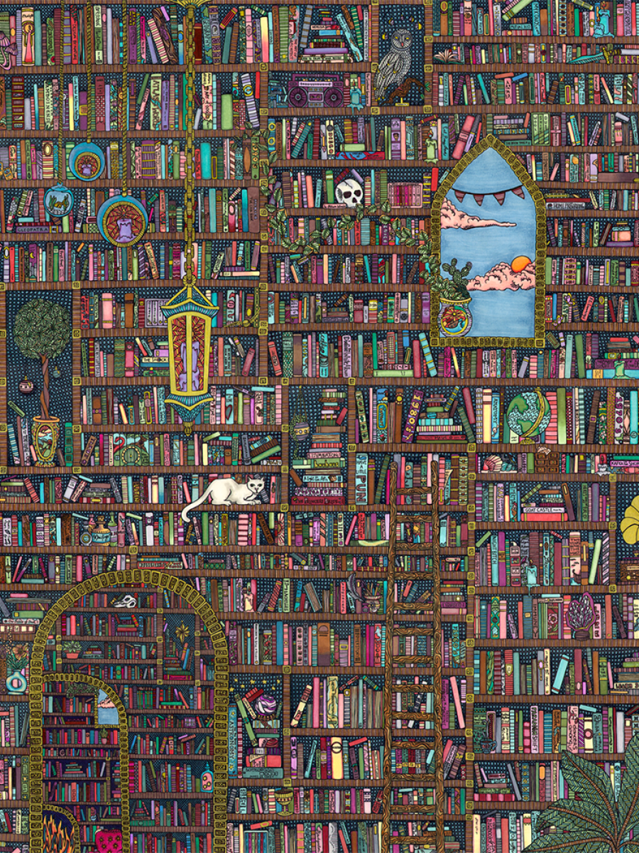 'The Library' Art Print